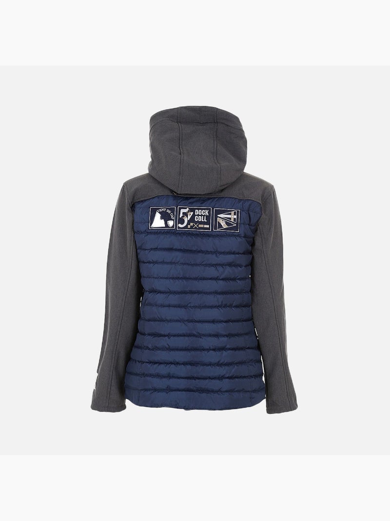 Blouson softshell   ANDREI - VENT DU CAP Noir Bleu marine Gris - Kiabi
