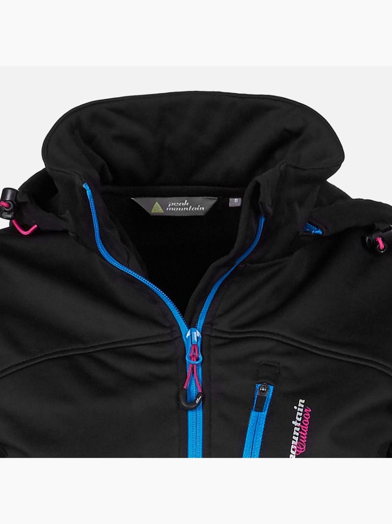 Blouson softshell   ANNE - PEAK MOUNTAIN Noir Bleu - Kiabi