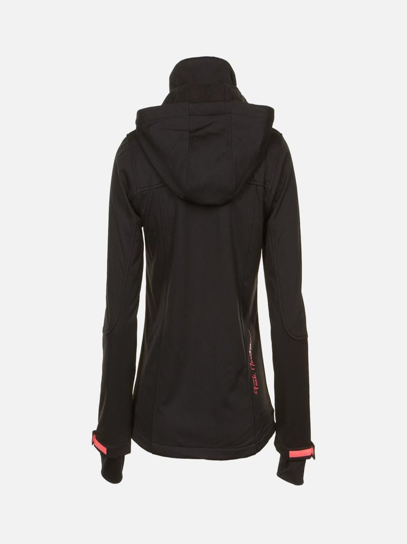 Blouson softshell   ANNE - PEAK MOUNTAIN Noir Orange - Kiabi