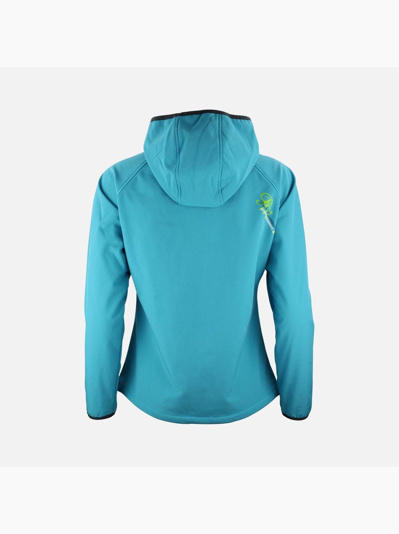 Blouson softshell   ANSO - PEAK MOUNTAIN Bleu turquoise - Kiabi