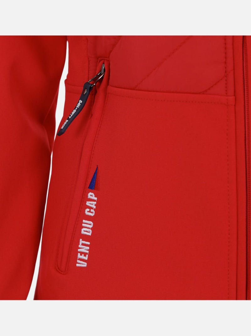 Blouson softshell   APVER - VENT DU CAP Rouge - Kiabi