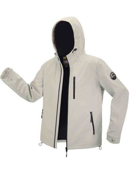 Blouson Softshell avec Capuche Aventure   - ATLAS FOR MEN - Kiabi