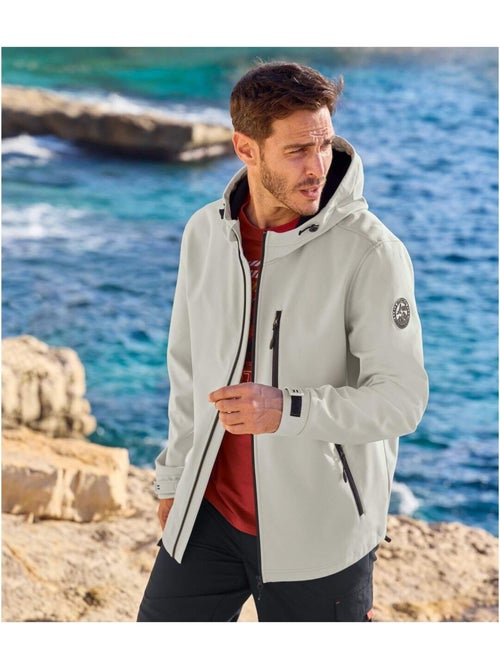 Blouson Softshell avec Capuche Aventure   - ATLAS FOR MEN - Kiabi