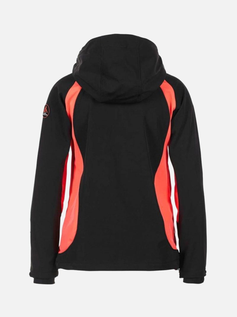 Blouson softshell   AVYBA - PEAK MOUNTAIN Noir Orange - Kiabi