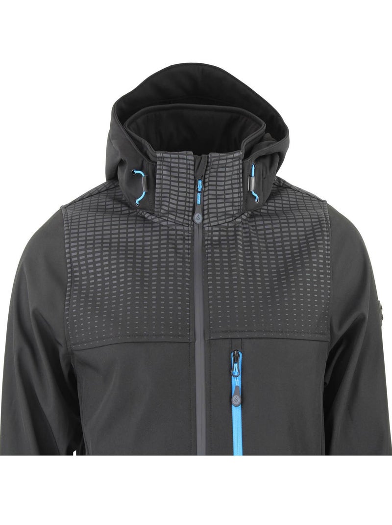 Blouson softshell   CABRA - PEAK MOUNTAIN Noir Noir - Kiabi