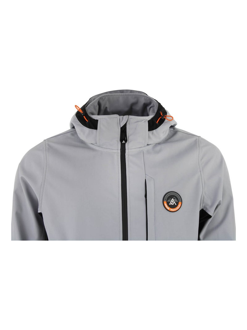 Blouson softshell   CAFE - PEAK MOUNTAIN Gris - Kiabi