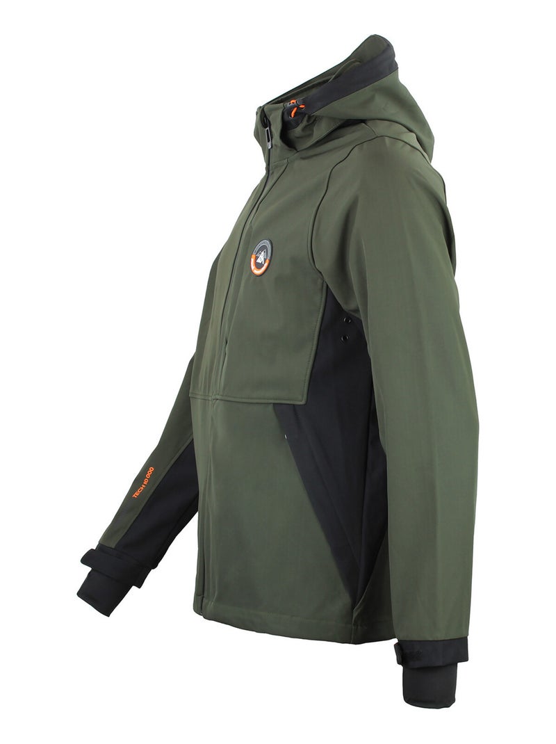 Blouson softshell   CAFE - PEAK MOUNTAIN Kaki - Kiabi