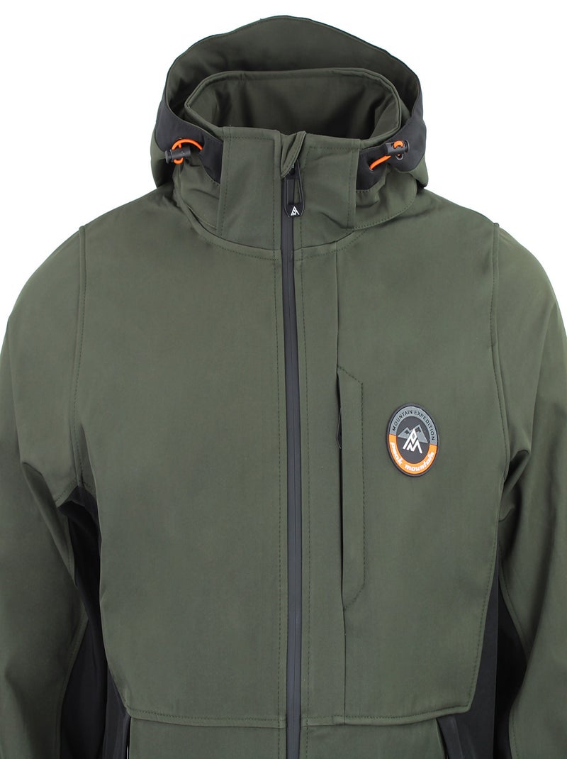 Blouson softshell   CAFE - PEAK MOUNTAIN Kaki - Kiabi