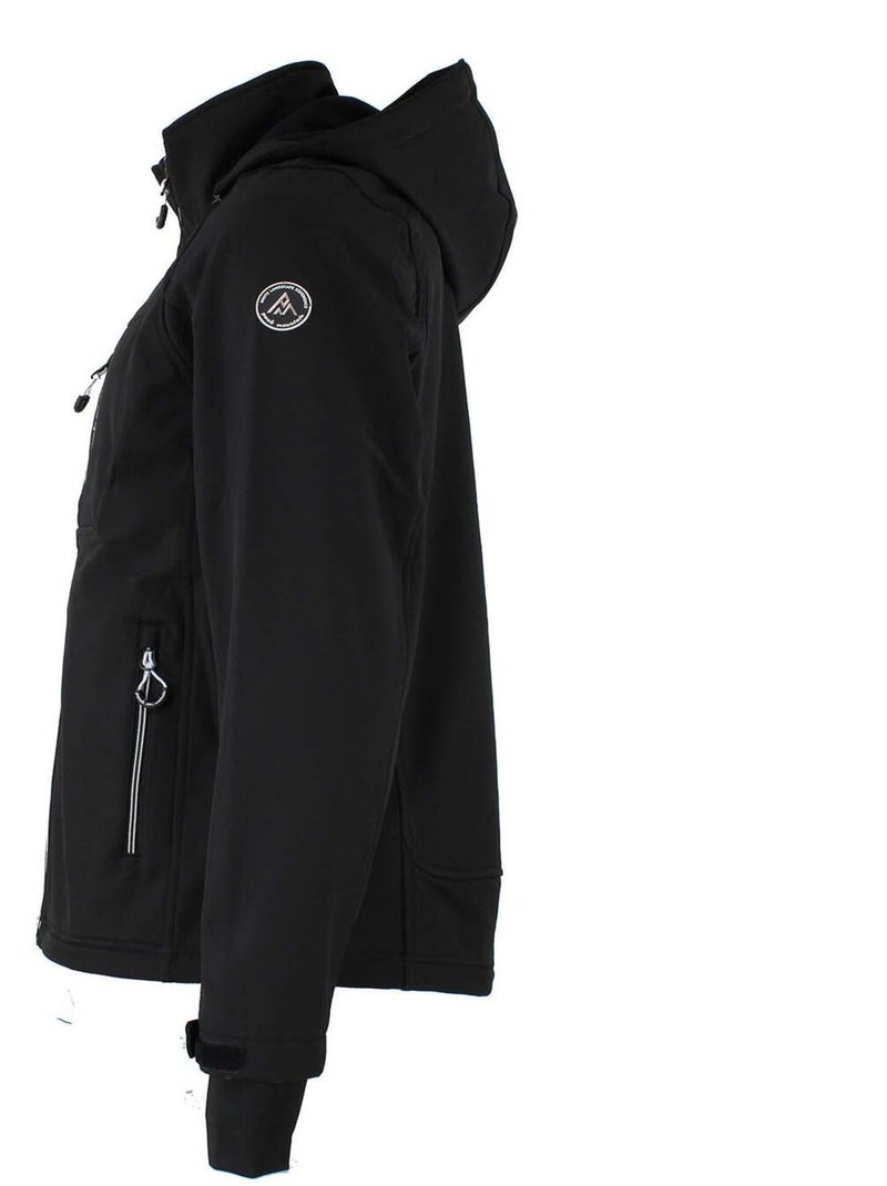 Blouson softshell   CAFORAIN - PEAK MOUNTAIN Noir Blanc - Kiabi