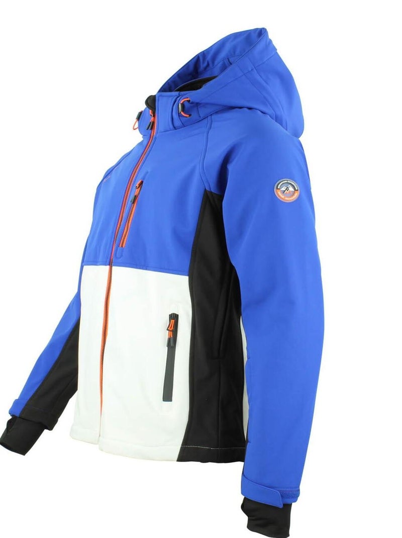 Blouson softshell   CAMETIS - PEAK MOUNTAIN Bleu Blanc - Kiabi