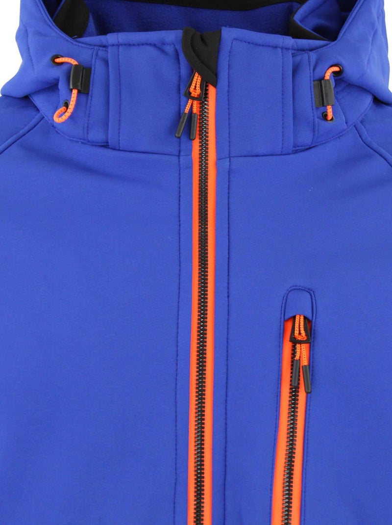 Blouson softshell   CAMETIS - PEAK MOUNTAIN Bleu Blanc - Kiabi