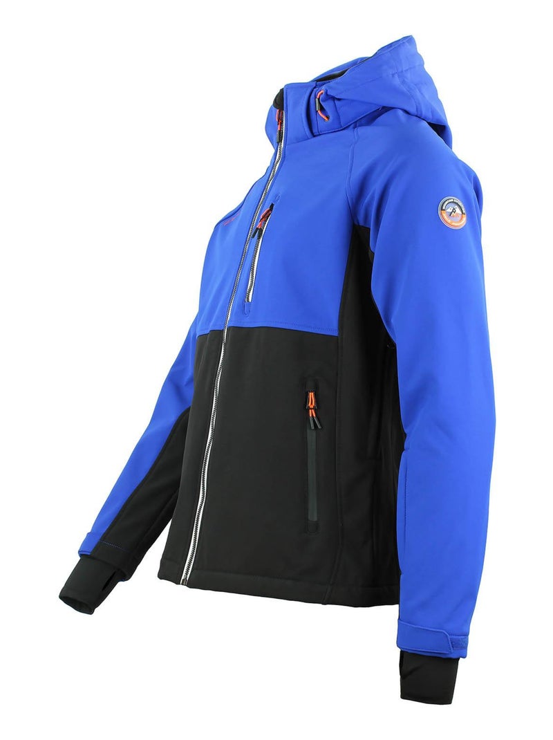 Blouson softshell   CAMETIS - PEAK MOUNTAIN Bleu Noir - Kiabi