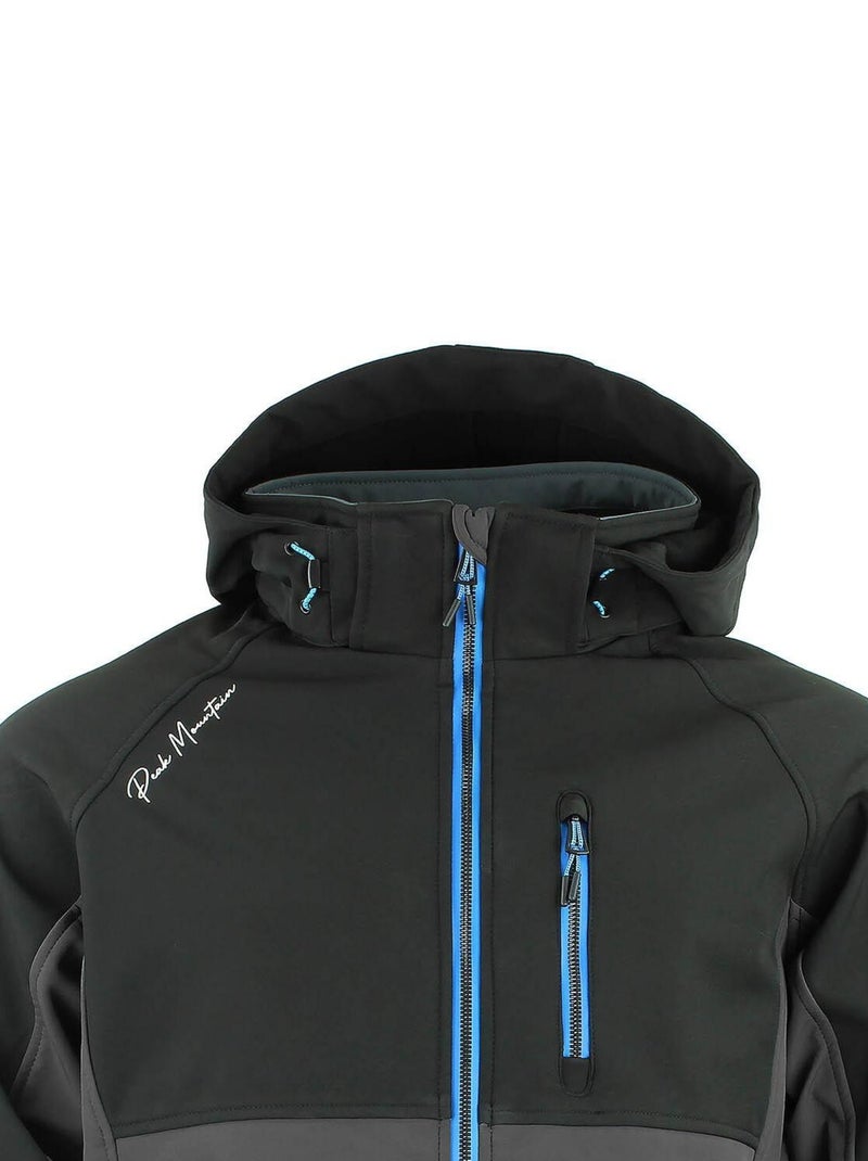 Blouson softshell   CAMETIS - PEAK MOUNTAIN Noir Gris - Kiabi