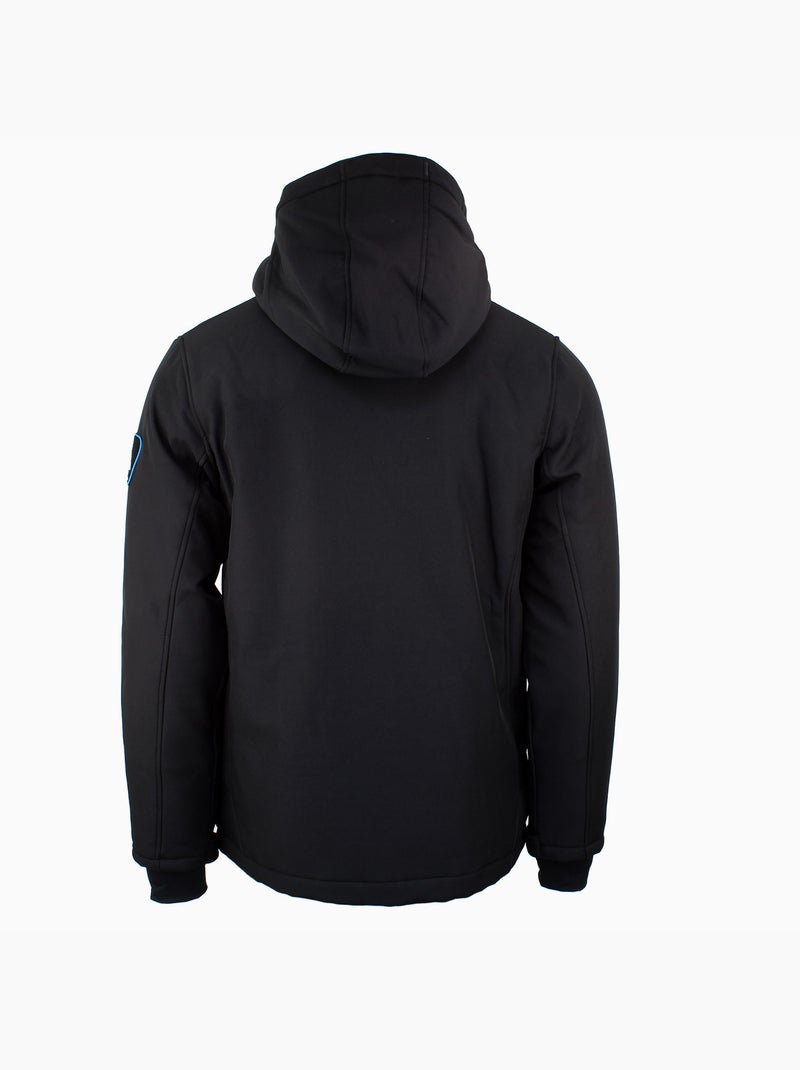 Blouson softshell   CANADI - PEAK MOUNTAIN Noir Bleu - Kiabi