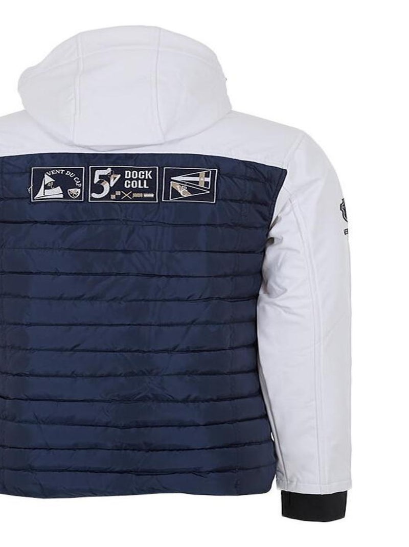 Blouson softshell   CANDREI - VENT DU CAP Noir Bleu marine Blanc - Kiabi