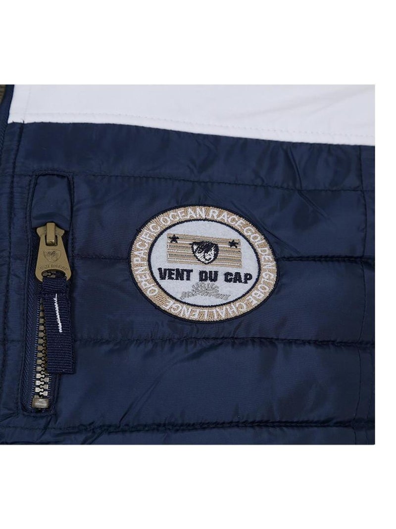 Blouson softshell   CANDREI - VENT DU CAP Noir Bleu marine Blanc - Kiabi