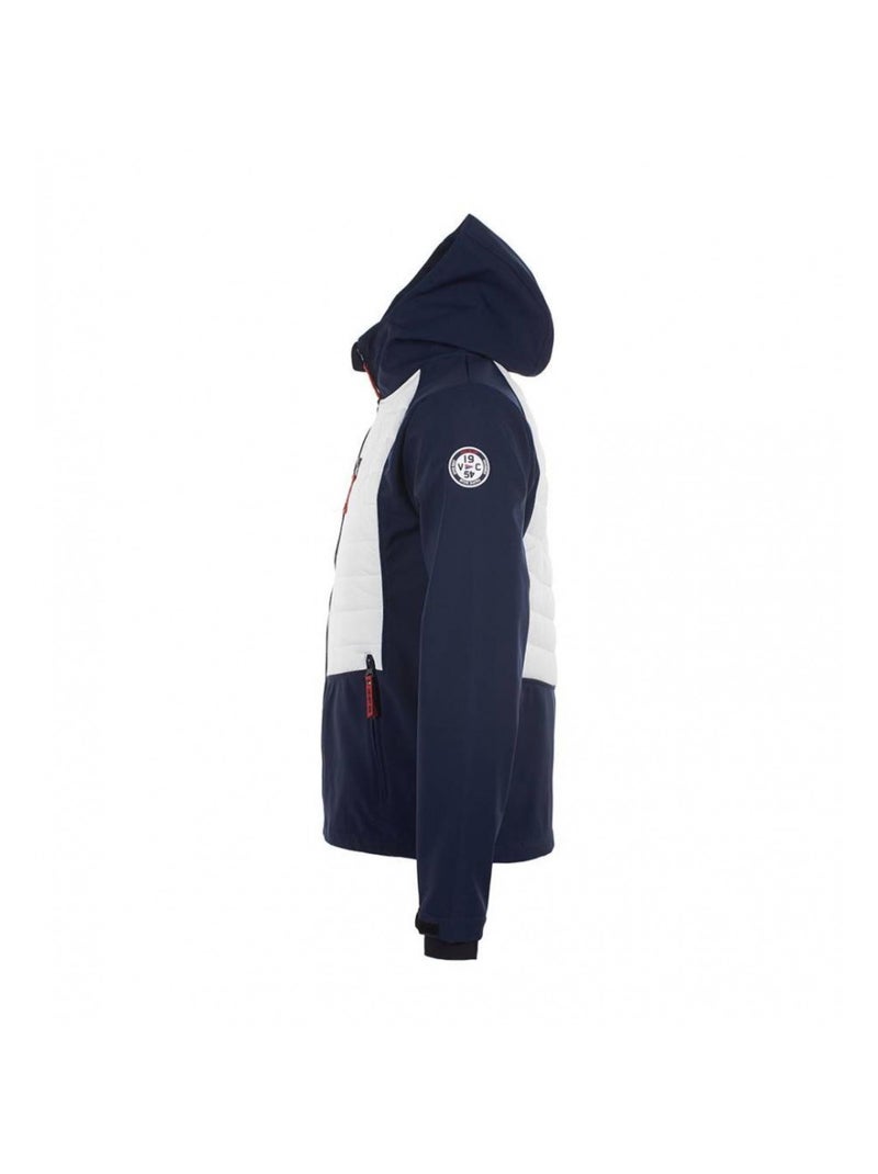 Blouson softshell   CAPVER - VENT DU CAP Noir Bleu marine Blanc - Kiabi