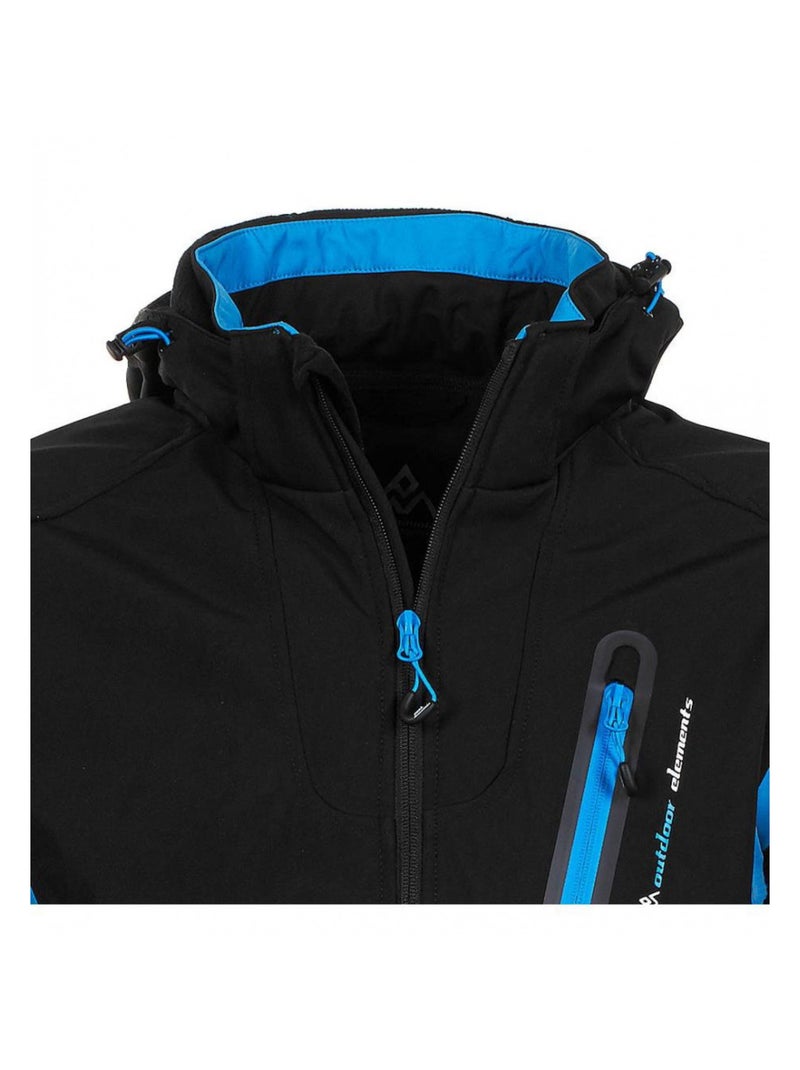 Blouson softshell   CAVYBA - PEAK MOUNTAIN Noir Bleu - Kiabi