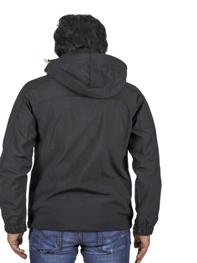 Blouson softshell   CILO - PEAK MOUNTAIN Noir Noir - Kiabi