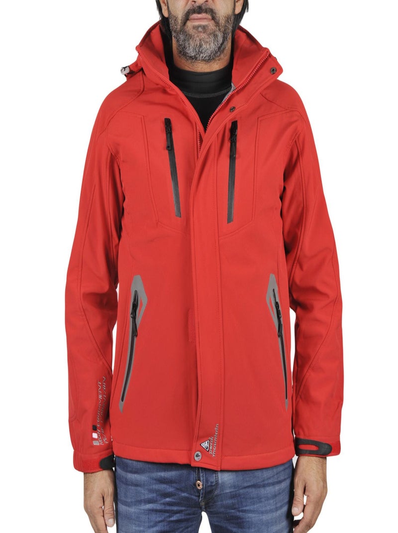 Blouson softshell   CILO - PEAK MOUNTAIN Rouge - Kiabi