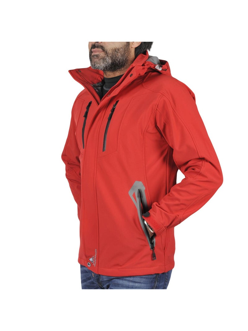 Blouson softshell   CILO - PEAK MOUNTAIN Rouge - Kiabi