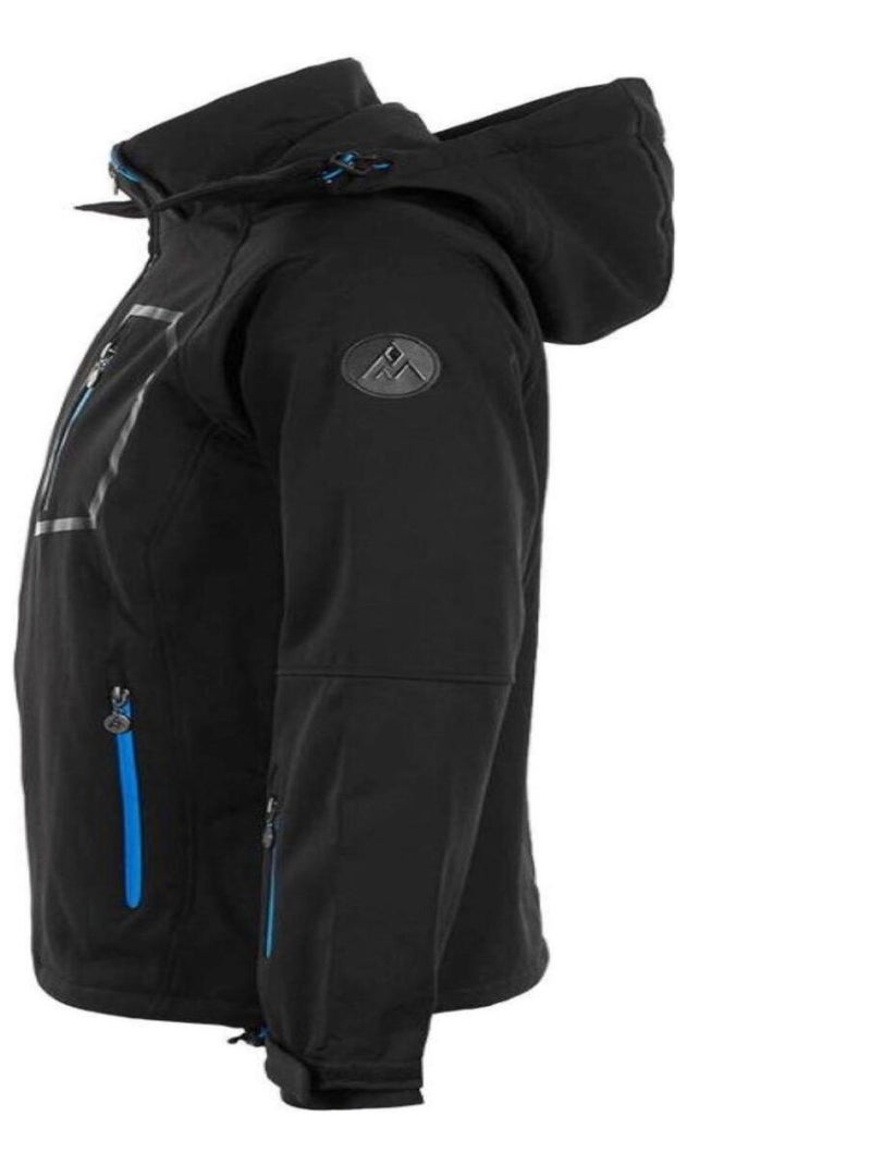 Blouson softshell   CIMALEAK - PEAK MOUNTAIN Noir Bleu - Kiabi