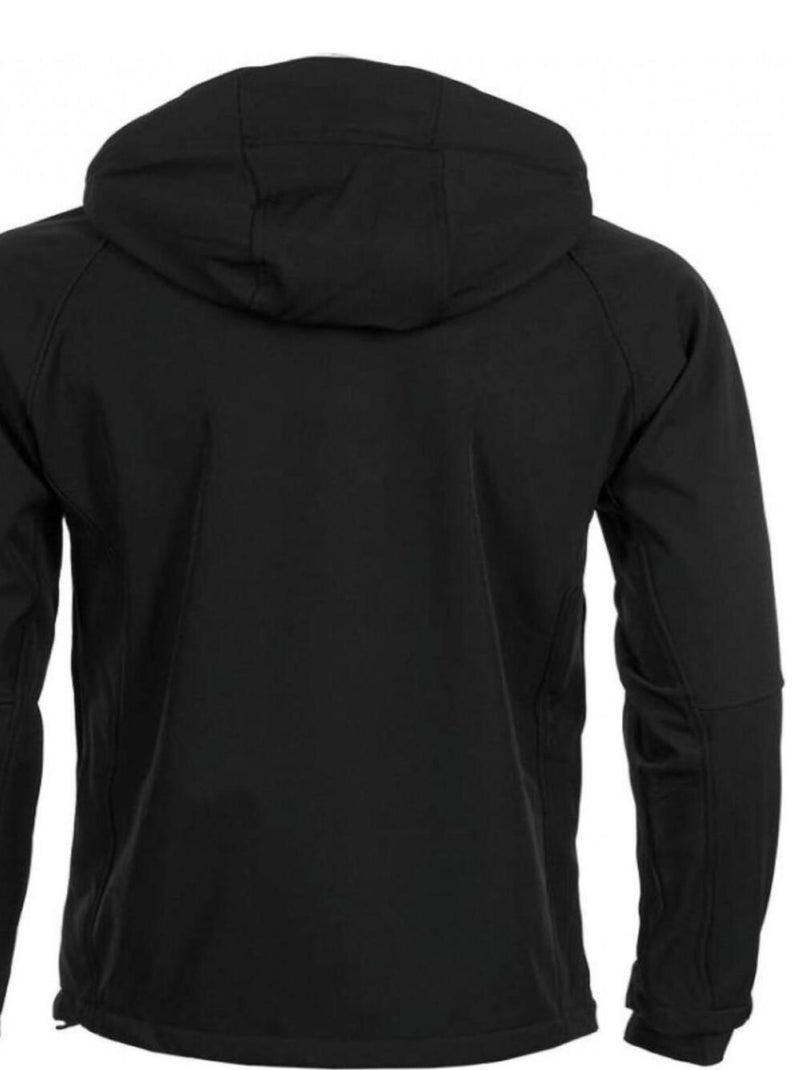 Blouson softshell   CIMALEAK - PEAK MOUNTAIN Noir Orange - Kiabi
