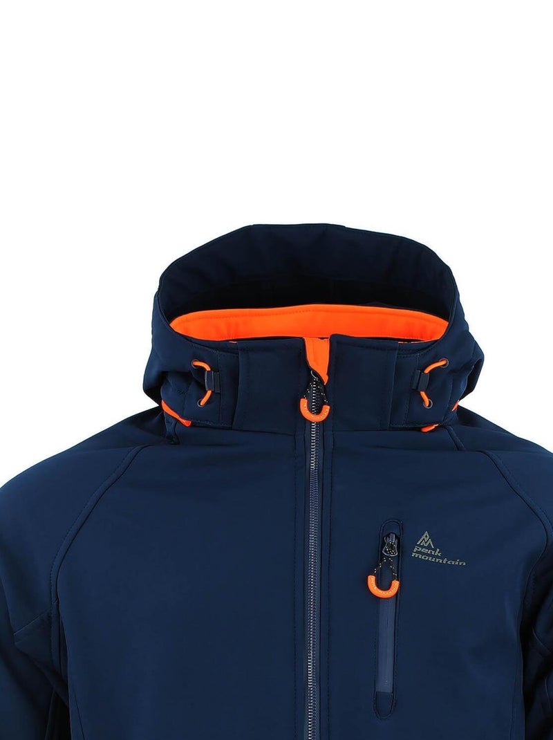 Blouson softshell   CIMALEO - PEAK MOUNTAIN Bleu marine - Kiabi