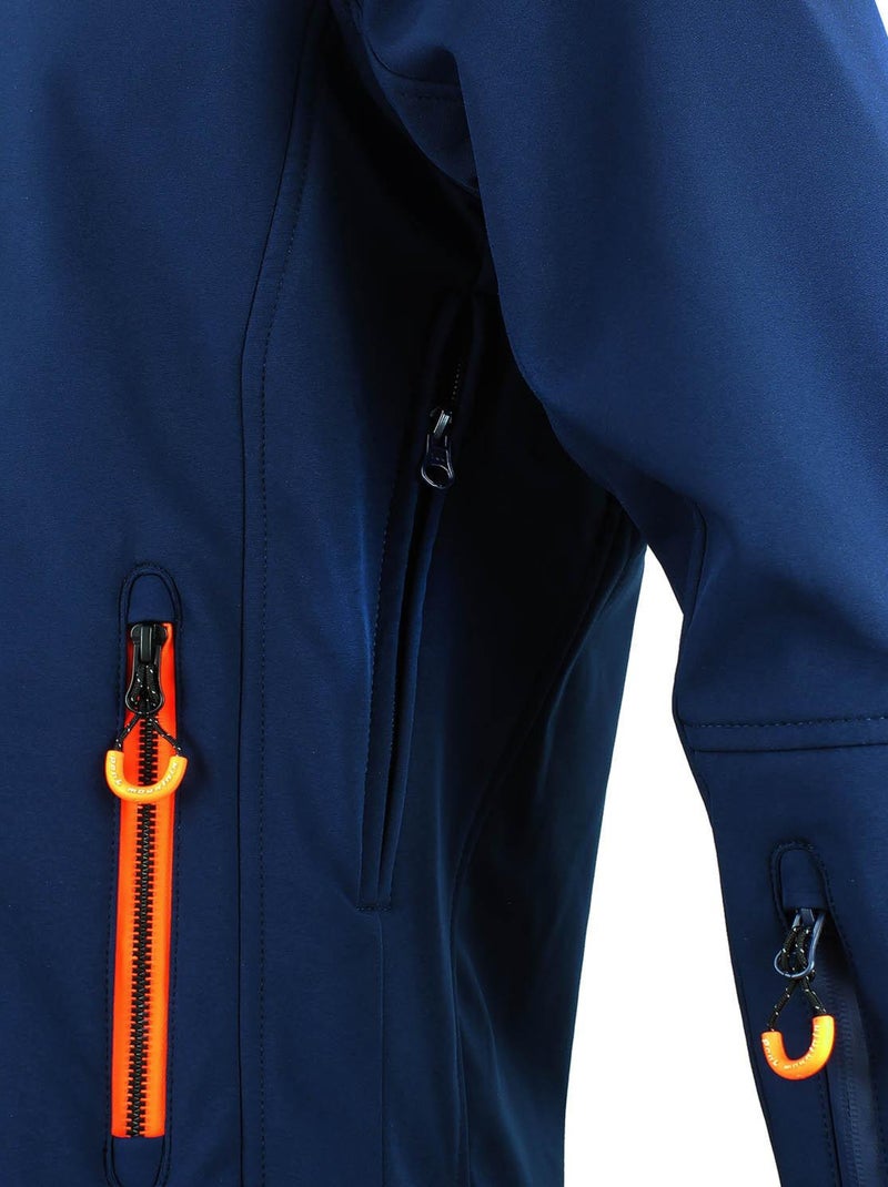 Blouson softshell   CIMALEO - PEAK MOUNTAIN Bleu marine - Kiabi