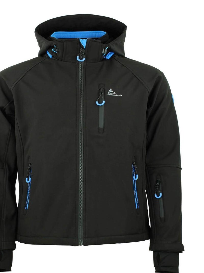 Blouson softshell   CIMALEO - PEAK MOUNTAIN Noir Noir - Kiabi