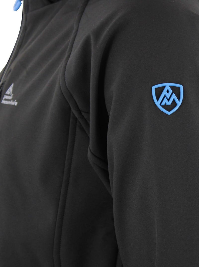 Blouson softshell   CIMALEO - PEAK MOUNTAIN Noir Noir - Kiabi
