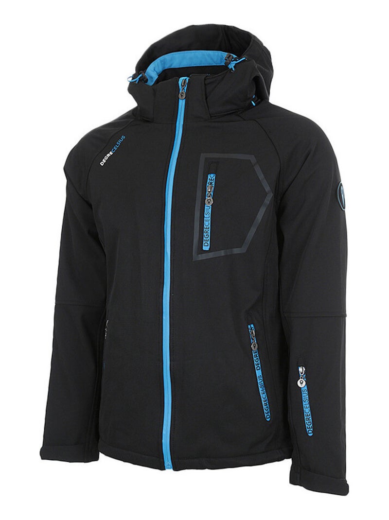 Blouson softshell   CIMALON - DEGRE CELSIUS Noir Bleu - Kiabi