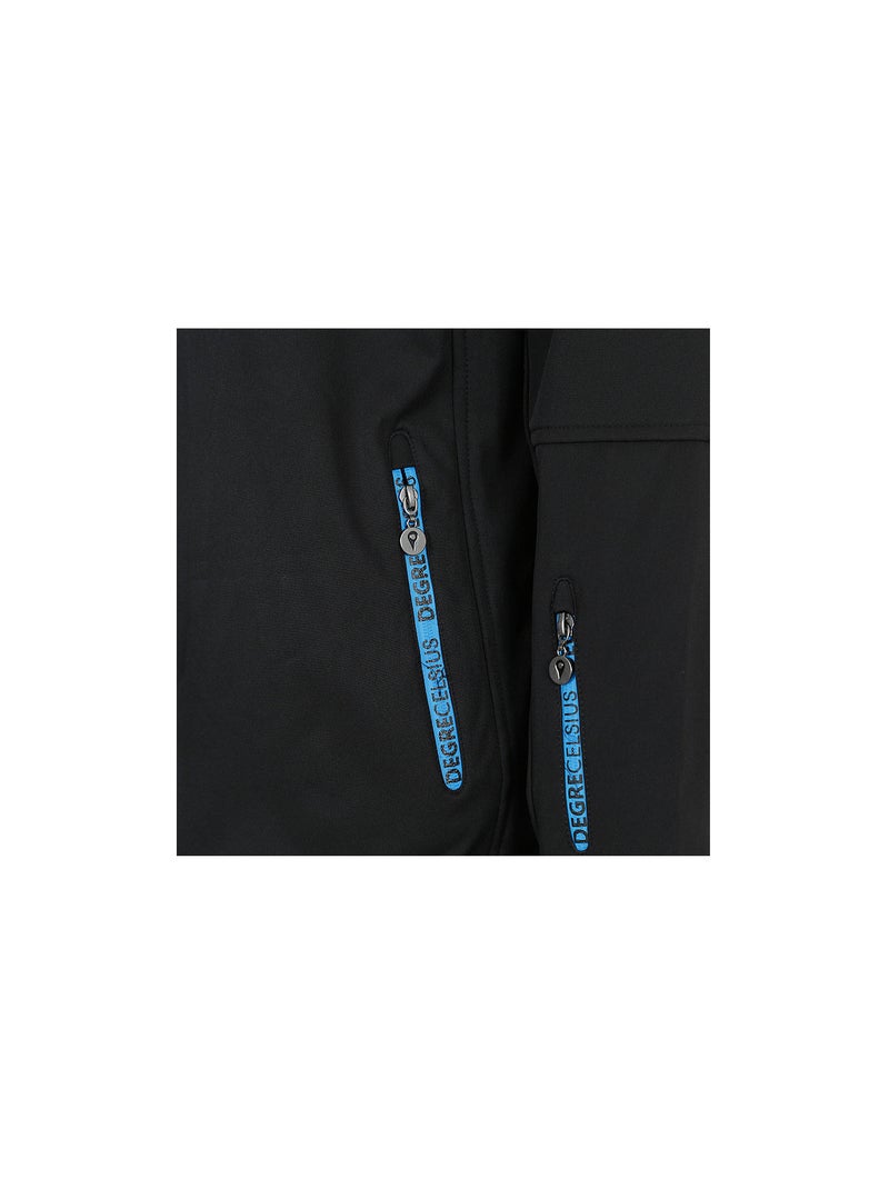 Blouson softshell   CIMALON - DEGRE CELSIUS Noir Bleu - Kiabi