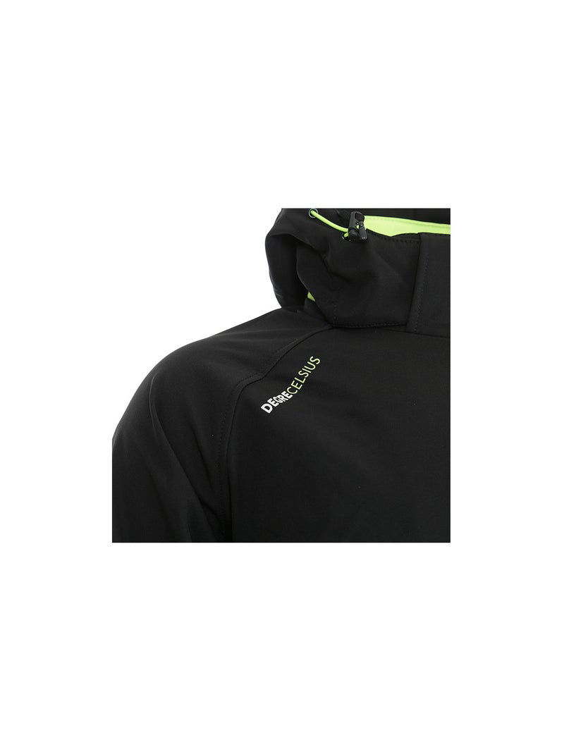 Blouson softshell   CIMALON - DEGRE CELSIUS Noir Jaune - Kiabi
