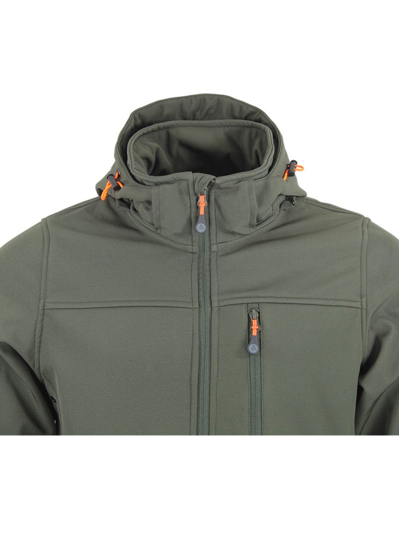 Blouson softshell CLAUDE - PEAK MOUNTAIN Kaki - Kiabi
