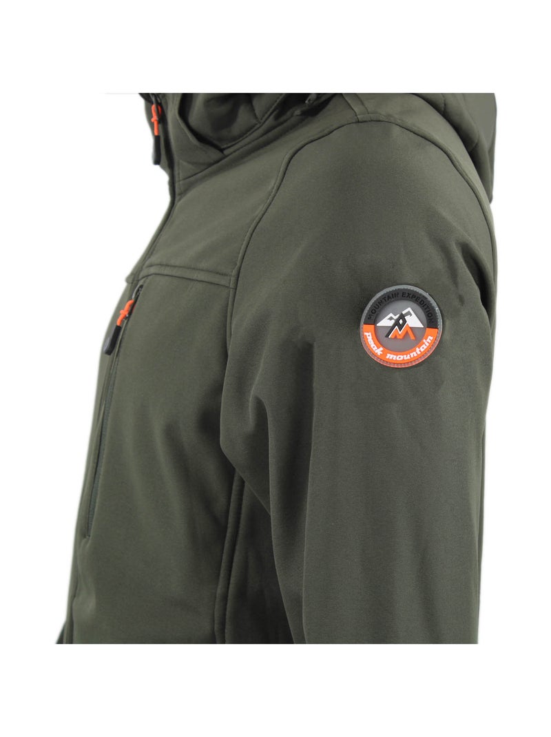 Blouson softshell CLAUDE - PEAK MOUNTAIN Kaki - Kiabi