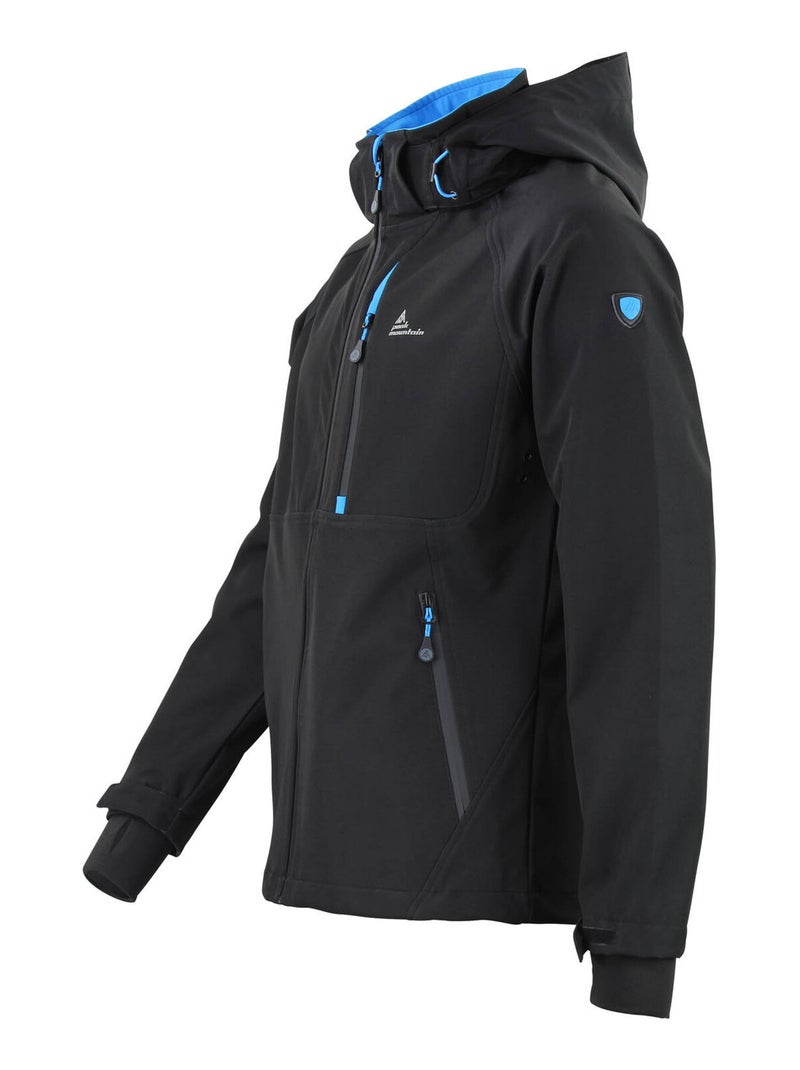Blouson softshell   CLUNY - PEAK MOUNTAIN Noir Noir - Kiabi