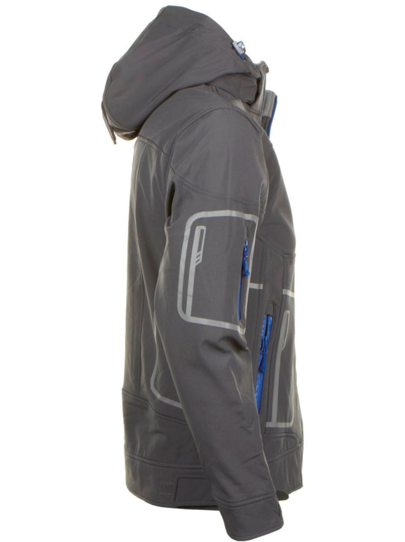 Blouson softshell   COFTIBI - PEAK MOUNTAIN Gris - Kiabi