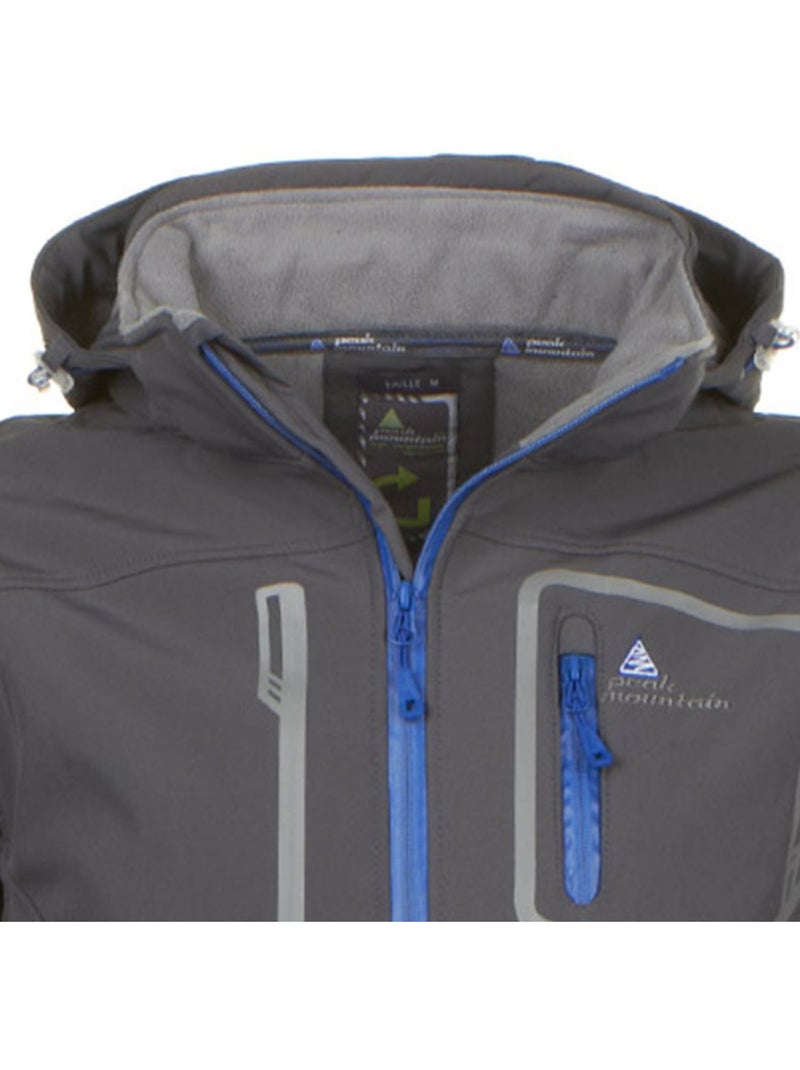Blouson softshell   COFTIBI - PEAK MOUNTAIN Gris - Kiabi