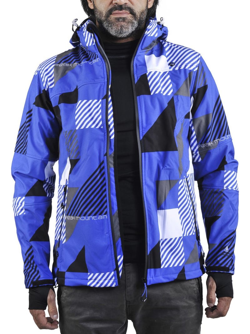 Blouson softshell   COVER - PEAK MOUNTAIN Bleu Gris - Kiabi
