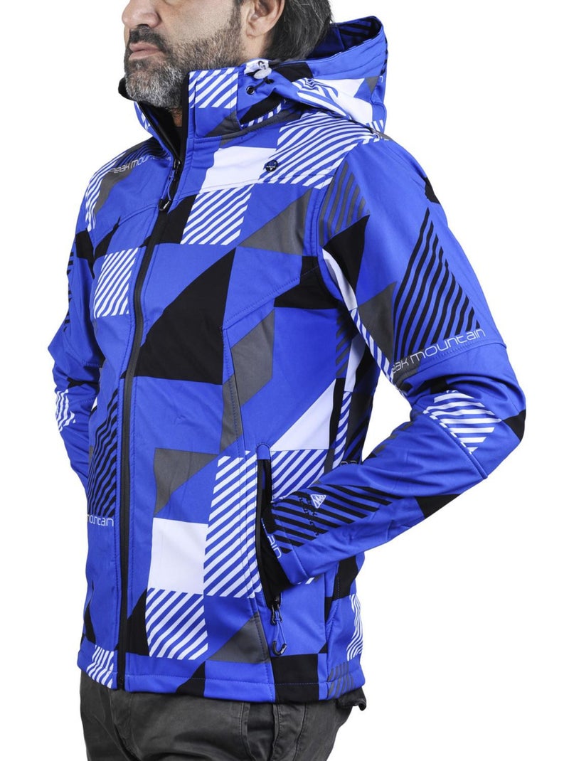 Blouson softshell   COVER - PEAK MOUNTAIN Bleu Gris - Kiabi
