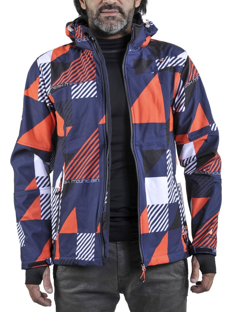 Blouson softshell   COVER - PEAK MOUNTAIN Bleu marine - Kiabi