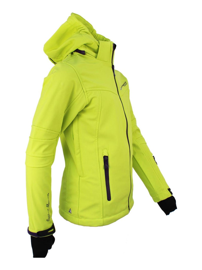 Blouson softshell fille GAMALA - PEAK MOUNTAIN Vert anis - Kiabi