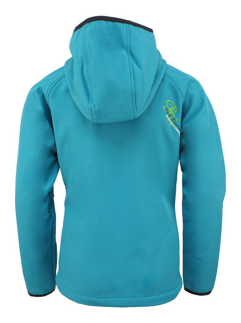 Blouson softshell fille GANSO - PEAK MOUNTAIN Bleu turquoise - Kiabi