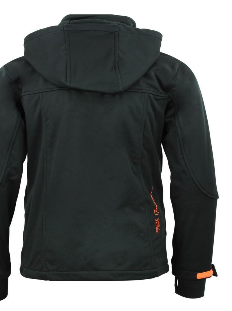Blouson softshell garçon ECANNE - PEAK MOUNTAIN Noir Orange - Kiabi