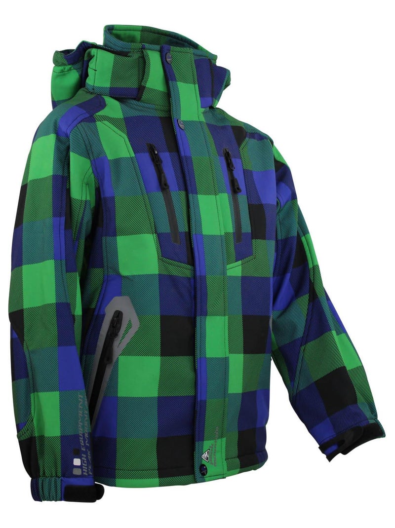 Blouson softshell garçon ECINA - PEAK MOUNTAIN Vert - Kiabi