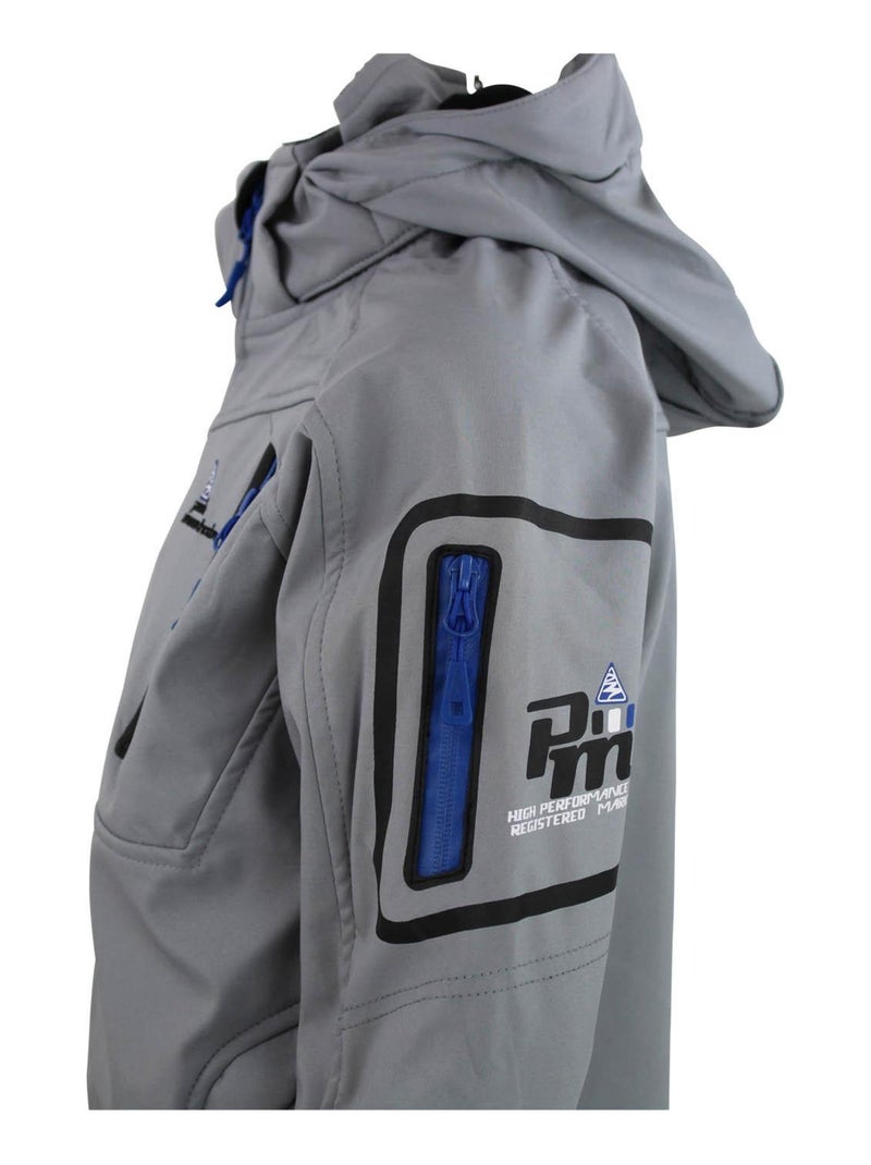 Blouson softshell garçon ECOLOK - PEAK MOUNTAIN Gris - Kiabi