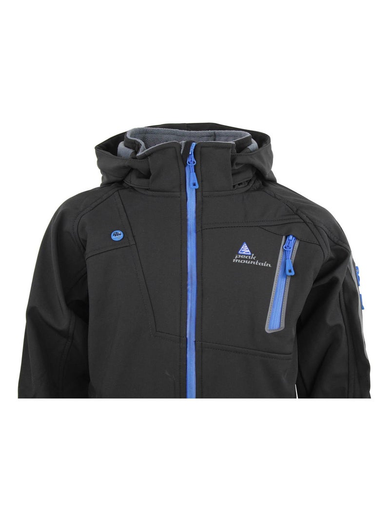 Blouson softshell garçon ECOLOK - PEAK MOUNTAIN Noir Noir - Kiabi