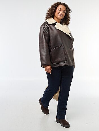 Blouson style aviateur avec doublure en fausse fourrure