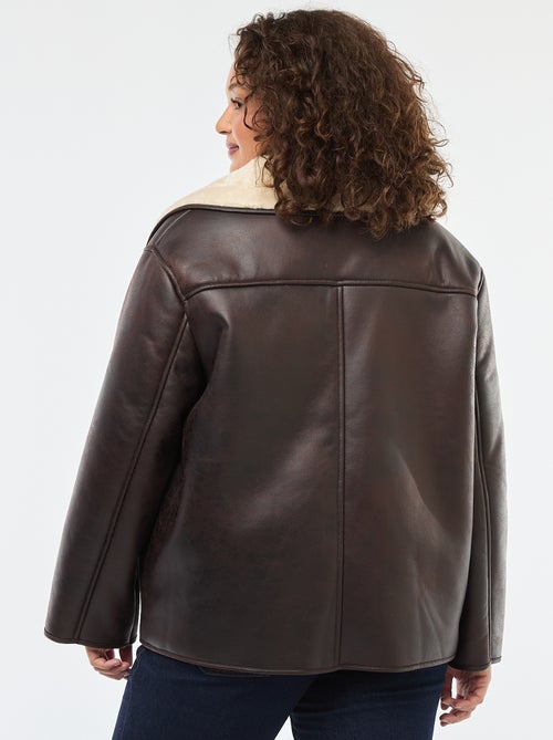 Blouson style aviateur avec doublure en fausse fourrure - Kiabi